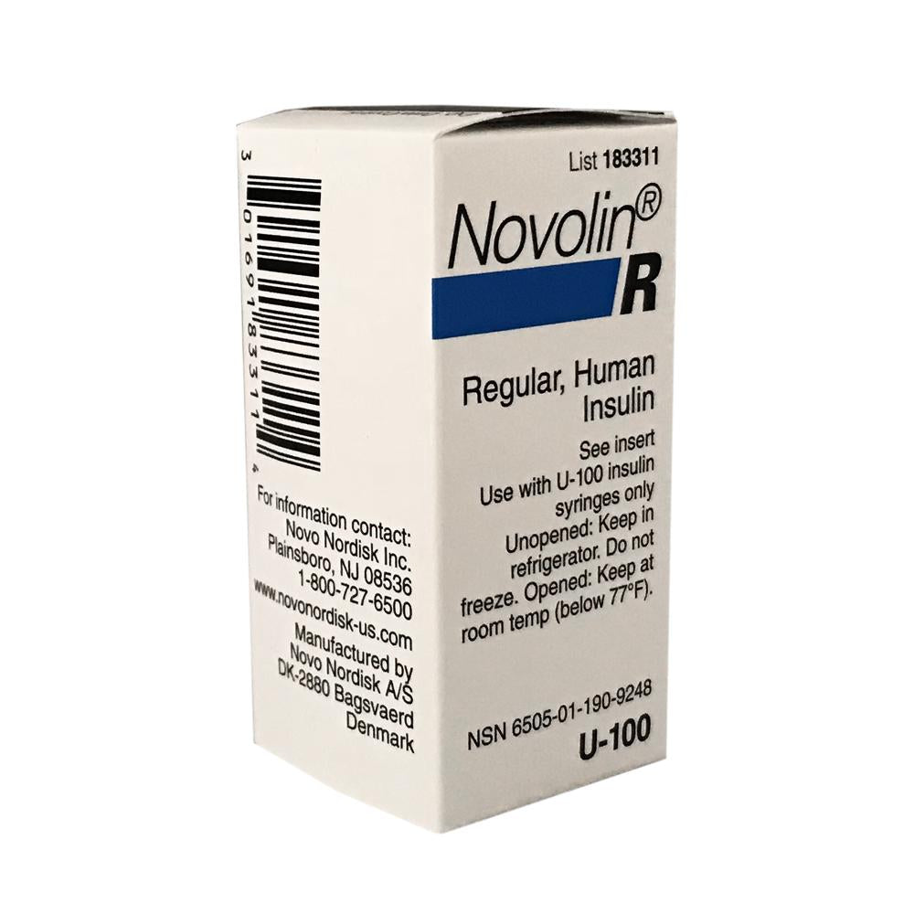 Novolin R 10 ml U100 Insulin Nordisk Ample Medical