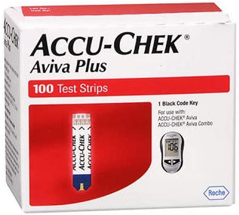 Accu-Chek Aviva Plus <br>Blood Glucose Test Strips<br> 100 ct.