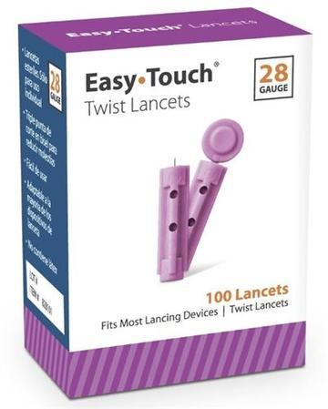 Easy Touch Twist Lancets  28G <br> 100 ct.