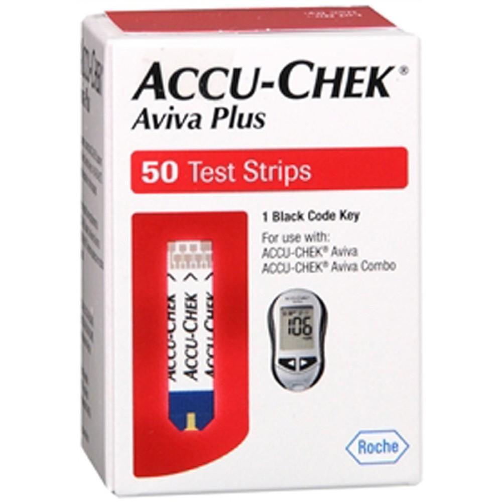 ACCU-CHEK Aviva Plus <br>Blood Glucose Test Strips <br> 50 Count Box