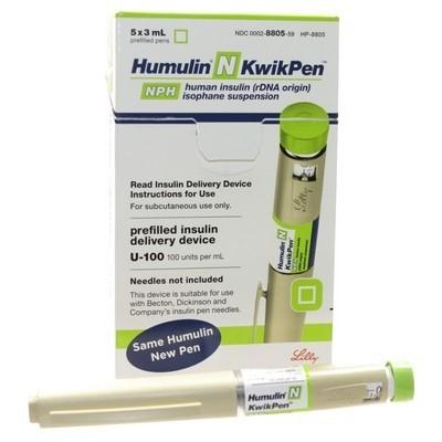 Humulin N KwikPen | U-100 Insulin</br>5 x 3ml Prefilled Pens