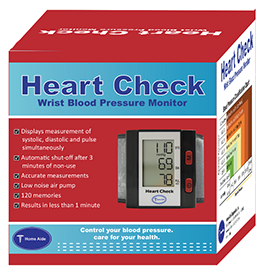 Home Aide Heart <br>Check Blood Pressure Monitor <br>Wrist Cuff