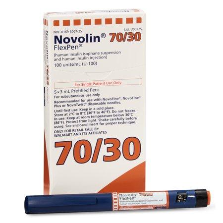 Novolin 70/30 FlexPen | U-100 Insulin</br> 5 x 3ml Prefilled Pens