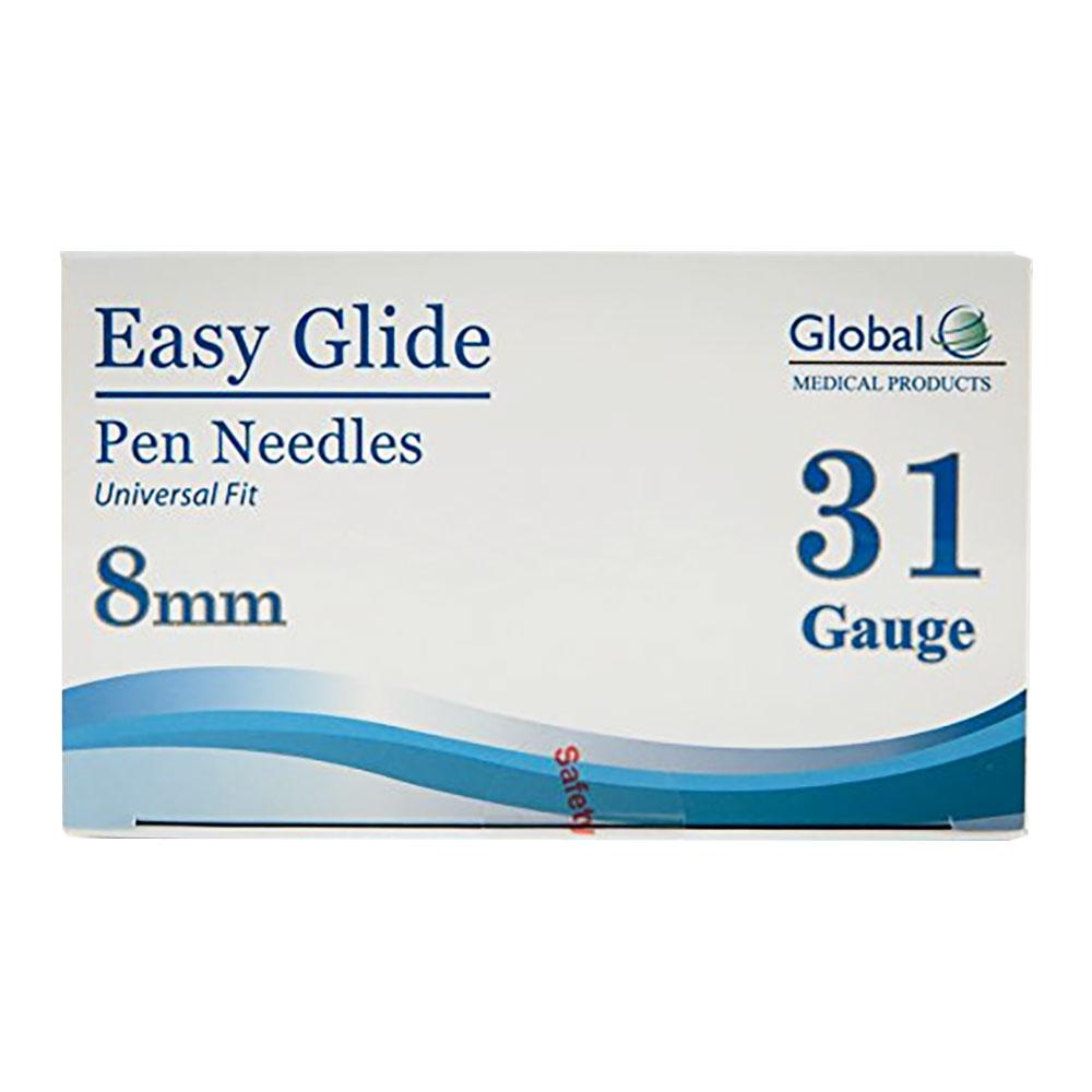 Easy Glide Diabetic Pen Needles 31G 5/16" (8mm)