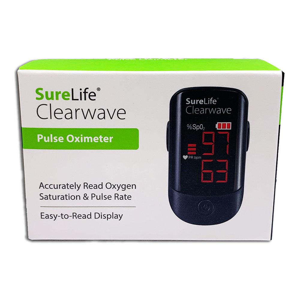 Surelife Clearwave Pulse <br> Oximeter with Multi-Directional <br>OLED Display