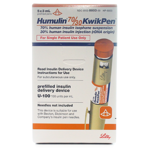 Humulin 70/30 KwikPen | U-100 Insulin</br>5 x 3ml Prefilled Pens